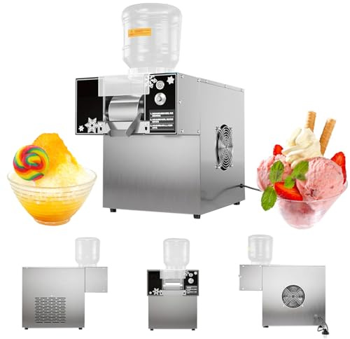 Máquina de hielo comercial de copo de nieve, trituradora de hielo eléctrica automática para uso doméstico y comercial