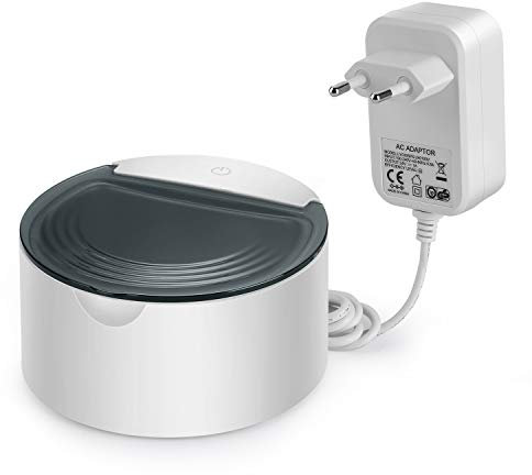 Pulitore ad ultrasuoni per protesi dentali, cura dentale invisibile per protesi dentarie con voce silenziosa e buon effetto, comodo da pulire, regalo perfetto per gli anziani