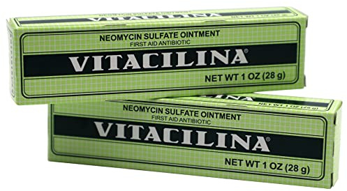 VITACILINA, First Aid Antibiotic, Skin Ointment to Help you Treat Minor Scrapes, Cuts, Burns, Prevent Infections, Skin Unguent, 2-Pack of 1 Oz, Tubes, 2 Count