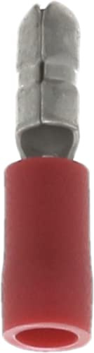 Capicorda rosso cilindrica pre-isolata maschio rinforzato in Blister, diametro 4 mm, 0,3-1,5 mm2, confezione da 8