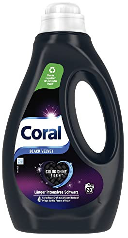Coral Black Velvet Waschmittel, 20 Waschladungen, 1 l