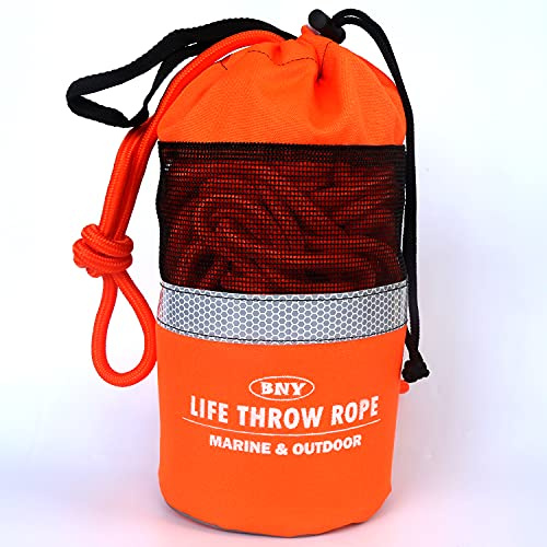 Beiruoyu Throw Bag for Water Rescue with 98ft Reflective Throwable Floatable Rope, Floating Throwing Line for Kayaking, Whitewater Boating, Rafting, Ice Fishing, Swimming