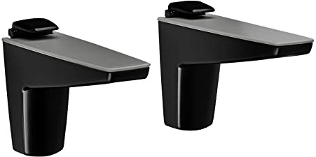 1 Paar Regalbodenträger MOON S schwarz Glasbodenträger Holzbodenträger | Glasbodenhalter Regalhalter Tablarträger Tablarhalter Glashalter von SOTECH
