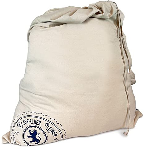 Sacchetti per la biancheria extra grandi, in cotone, con tracolla e cordino, 90 x 120 cm, lavabili, certificati Öko-Tex 100, per la biancheria, cesto portabiancheria