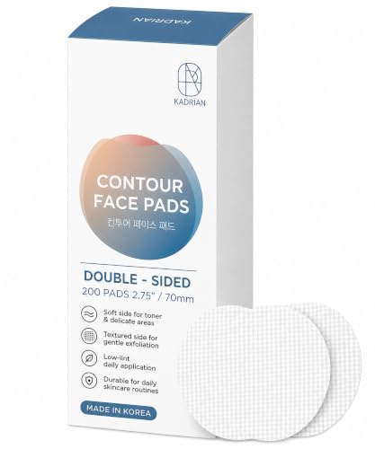Exfoliating Pads - Double-Sided - Lint Free - for Makeup Remover and Toner - Rayon face Rounds - Rayon not Cotton Balls - Korean Toner Pad (180 Pads)