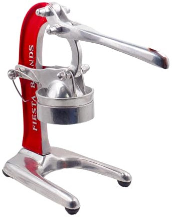 Exprimidor de mano para cocina, de aluminio fundido, diseño vintage, color rojo