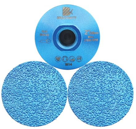 BRSCHNITT Lot de 3 disques abrasifs diamantés Ø 50 mm x M14 #35/40 pour poncer, façonner, polir et nettoyer les carreaux, le granit, le marbre, la maçonnerie et la brique