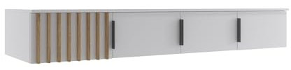 BM-Möbel Sorento 200 Erweiterung - Mit praktischen Flügeltüren - Verschiedene Farbvarianten - Robuste Bauweise - Passend für Sorento Kleiderschrank - Weiß - 200x62x30cm
