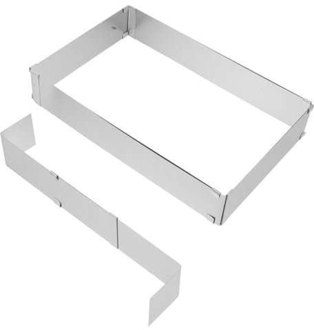 ABOOFAN Stainless Steel Mousse Ring Rectangular Cake Mold Baking Accessory for Pastry Baking Rings and Making