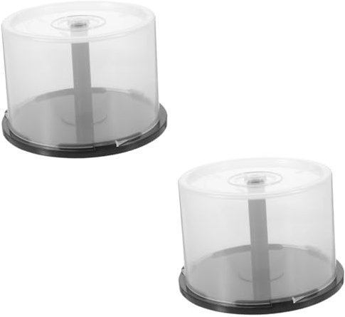 Zerodeko 2 Stücke Box Lagerung Fällen Kunststoff Fall Turm Lagerung Rack DVD Lagerung Disc Organizer