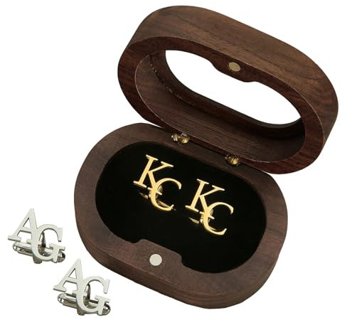 Boutons de manchette en acier inoxydable personnalisés pour garçons d'honneur et cadeaux de témoin – Boîte incluse