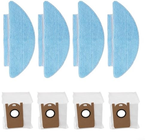Juego de trapos y bolsas de polvo para limpieza eficiente de varias marcas de robots aspiradores, incluyendo para Laresar