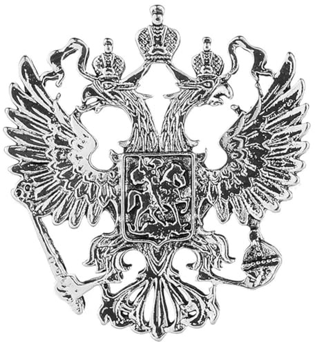 Tsffae Russland Zweiköpfiger Abzeichen Vintage Legierung Broschen Anstecknadel Tier Corsage Russland Abzeichen Pin Herren Anzug Hemd Kragen Pins Für Kleidung Jacken