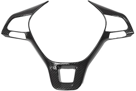 CMJAHU Adatto for Volkswagen VW Tiguan MK2 Golf 7 Polo T-Cross T-Roc Jetta 2017-2019 Pannello del volante dell'auto, cornice di copertura dei pulsanti, decorazione(Carbon fiber)