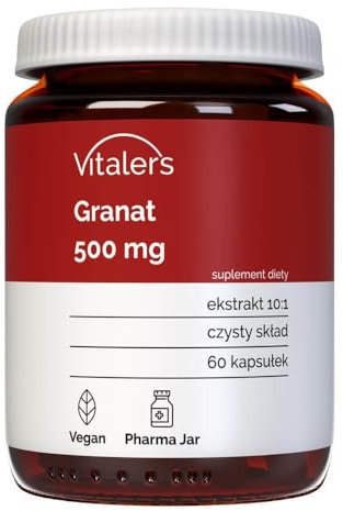 Vitaler's Pomegranate 500 mg - 60 Capsules, Vegan, 2 Months of Supplementation, No Preservatives, Pure Composition