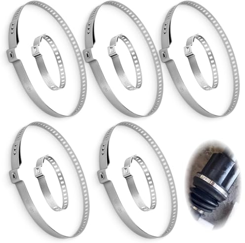 10 Stück CV Achsmanschetten Schellen, Universal Klemmschellen Set aus 304 Edelstahl, Verstellbare CV Boot Schellen für Auto Antriebswellen, Wasserschläuche, Kabel, Luftleitungen, ATV, LKW, Motorrad
