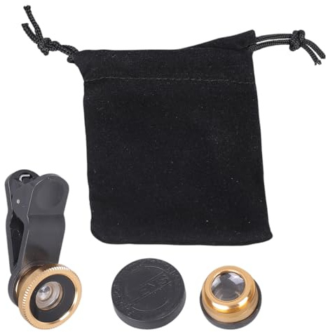 Javoryxh Lente De Cámara Teléfono Móvil Gran Angular Macro Clip Portátil Clip Cámara En 3 En 1 Lente Fotografía Creativa