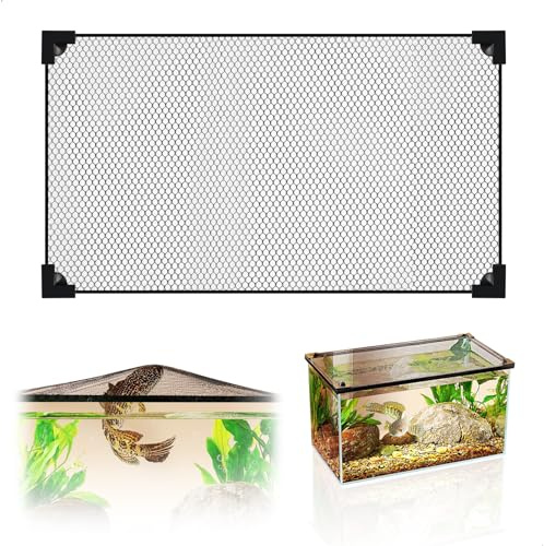 letuxaamz Filtro per Acquario, Acquario Rete Magnetica Anti-Salto, Isolamento Pesci Anti-Fuga Tappo, Copertura Pesci, Rettili, Tartarughe E Altri Animali (80x40cm)