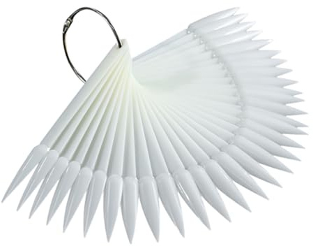 Palette de Pointes D'ongles en Éventail Beige 50 Pièces pour Vernis Gel | Affichage des Couleurs, Plastique, Format Pratique à Transporter, Usage Maison ou Présent, Accessoires Salon
