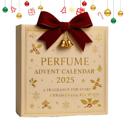 Calendario de Adviento con perfume 2025, 24 días de fragancias de diseñador para mujeres y hombres, calendario de Adviento de Navidad 2025 para mujeres, juego de regalo de cuenta regresiva de