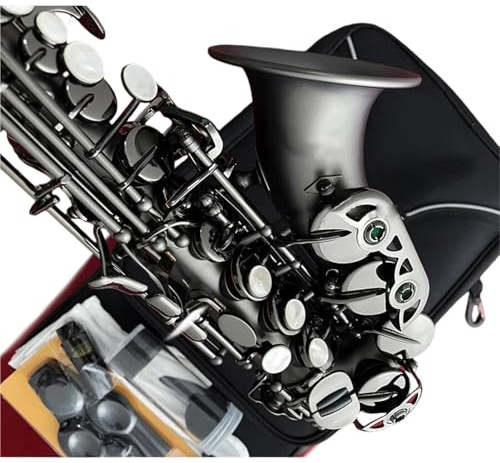 Altsaxophone Satin Black Nickel Bb Sopransaxophon Professionelle Musikinstrumente
