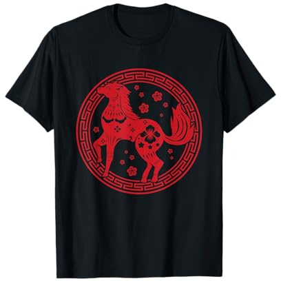 Nouvel an Chinois 2026 Année du Cheval de feu Signe du Zodiaque T-Shirt