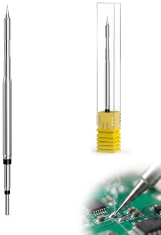 HABVPU Punta di Ricambio per Saldatore a Stagno Compatibile con Maniglia T210, Punta Fine 8cm per Microsaldatura di Precisione, Riscaldamento Rapido 12W, Basso Consumo, per Saldatore a Batteria e USB
