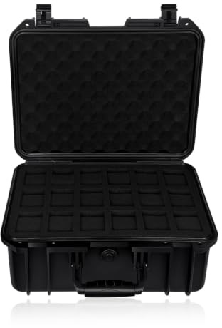 Wzmzjy Estuche de Almacenamiento Portátil Caja, Modelo 382816, Estuche De Transporte Portátil con Espuma Protectora para 16 Relojes
