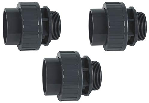 well2wellness® PVC 3/3 Verschraubung mit O-Ring - Klebeanschluss x Außengewinde - 50 x 2 (200148) - 3 Stück