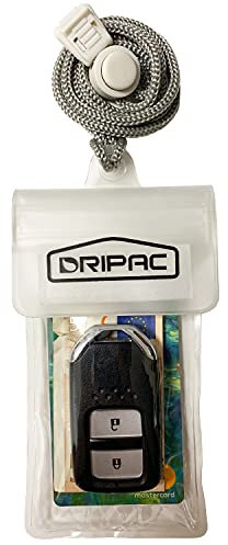 DRIPAC Funda impermeable para llaves de coche, impermeable, para identificación, tarjeta de crédito, dinero (blanco)