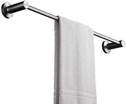 HYBXAQ Handtuchstange Handtuchhalter Einzel-Badetuchstange, 30 cm–120 cm, Edelstahl, gebürsteter Handtuchhalter, für Bad und Küche, Silber (Size : 3.3ft/100cm)