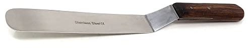 Icing Spatula, Professional Cake Angled Offset Spatula 8 Inch Blade Stainless Steel Knife-Handy in Kitchen Chores & Baking Items, Helps In Giving Smooth Finish-Icing Pastries Spreading & Picking