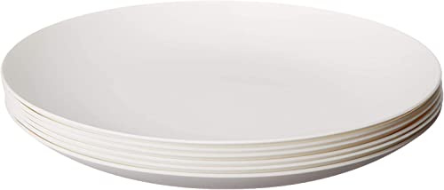 Nobel Melamine Dinner Plates, Side Plate, Unbreakable, Flat Bottom for Everyday Use Pack of 6 (Side Plates - 18 cm Dia.)