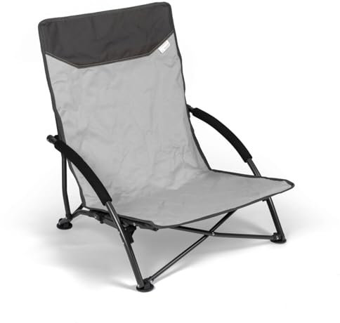 Kampa Sandy Low Chair Fog- Lightweight, Foldable, Camping Chair, Beach Chair, Garden Furniture, Portable Chair with Carry Bag
