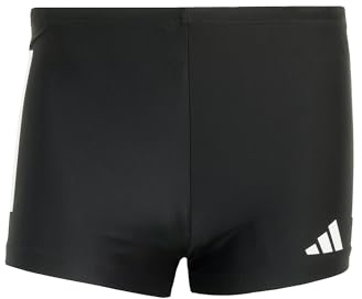 adidas Homme 3 Stripes Swim Boxers, Black/White, S-M
