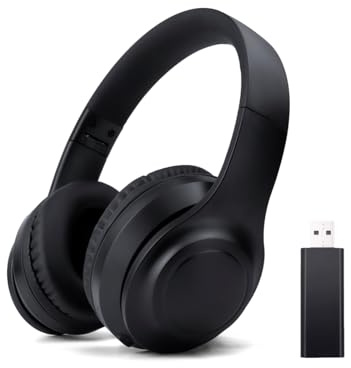 Auriculares Inalámbricos Bluetooth Con Reducción Activa De Ruido Para TV - Plegables Ultraligeros Para Colocar Sobre Las Orejas
