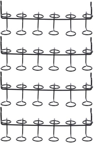 sourcing map 4 soportes para destornillador de tablero de clavijas de acero inoxidable para destornillador hexagonal en cruz RC, organizador de herramientas, parte trasera