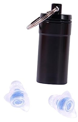 Blue Silicone Filter Earplugs, 1 Pair Noise Reduction Hearing Protection