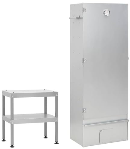 Mueble para el hogar, horno de barbacoa, ahumador con mesa de acero galvanizado