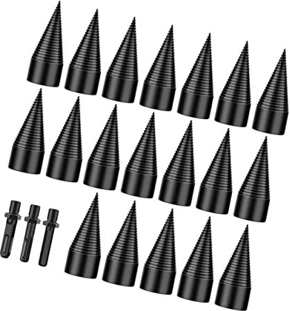 Milisten 1set Drill Bit Tool Firewood Splitter for Fast Woodworking Compatible with Hand Drill Electric and Hammer