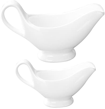 WEKADRIN 2pièces Saucière Tasse à Sauce Céramique Pour Condiments Et Sauces Saucière Multifonction Avec Poignée Pour Repas Individuels Ou Familiaux