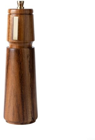 SMZhomeone Juego de molinillo de sal y pimienta, molinillo de especias ajustable con bandeja de madera, diseño de ahorro de espacio (signo S)