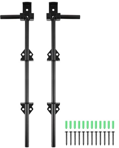 Skelang Torbolzen, 38 cm, Bolzen, Türriegel aus Stahl, zum Halten des Holztors offen und geschlossen, 2 Stück