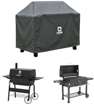 Home Source Duracover Large BBQ Protective Cover, Waterproof for Outdoor Use – Durable Polyester Grill Protector with Drawstring Closure, Fits 4 Burner, Large and Medium Kettle BBQ Cover