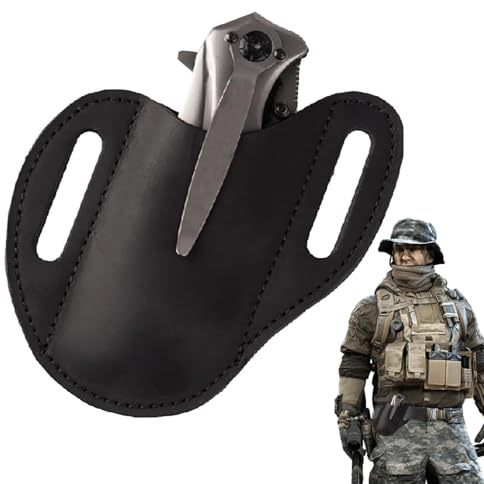Générique Étui pour Couteaux Pliants pour | De Organisateur De Couteaux en Cuir pour Hommes | Porte-Couteaux De Poche avec Clip De, De Rangement en Cuir pour Hommes, Ceint