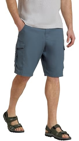 Mountain Warehouse Lakeside Mens Cotton Cargo Shorts | Lightweight & Durable Knee Length Bottoms for Comfort, 6 Storage Pockets for Convenience, Ideal for Summer, Hiking, Holiday