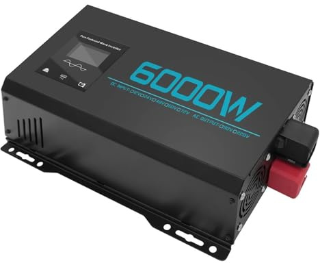 Onda Sinusoidale Convertitore Corrente Inverter Universale A Onda Sinusoidale Pura A Doppia Tensione CC 12V/24V A CA 220V 5000W 6000W Convertitore Potenza Inverter Solare Per Auto(6000W)