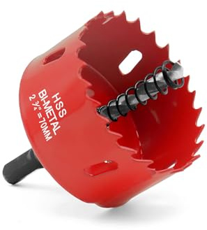 Lochsäge 70mm,Schnellarbeitsstahl HSS M42 Bi-Metall Lochsäge mit Trennbarem Bohrer für Holz,Rigips,Trockenbau,Kunststoffe