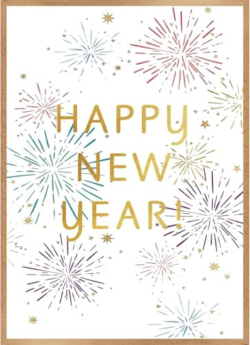 Tarjeta individual de feliz año nuevo 2026 con sobres (feliz año nuevo)