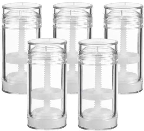 HAMPPLIES Flacons Rotatifs 5 Pièces 8Cm Résistants Incassables pour Produits Soin Hygiène Camping Maison